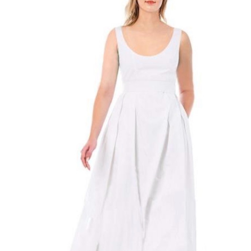 NWOT Casual White Sleeveless Dress - Cotton bride
